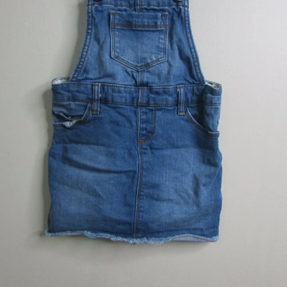 Old Navy Overall Dress Girls 4T Blue Denim Raw Hem